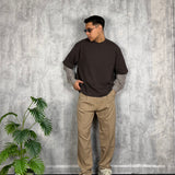 T-Shirt Double Square Brown