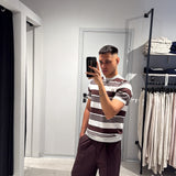 T-Shirt Filo Stripes Brown