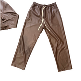 Coordinato Zip Pelle Marrone