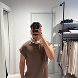 Polo Filo Smanicata Brown