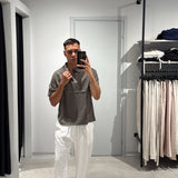 Polo Crop Linen Green