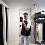 T-Shirt Crop Bicolor Black