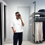 Polo Crop Linen White