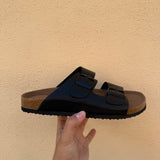 Sandalo Birk Nero Lucido