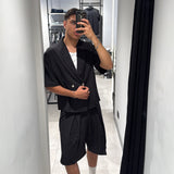 Coordinato Crop Fit Black