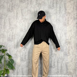 Polo Over Cropped Black