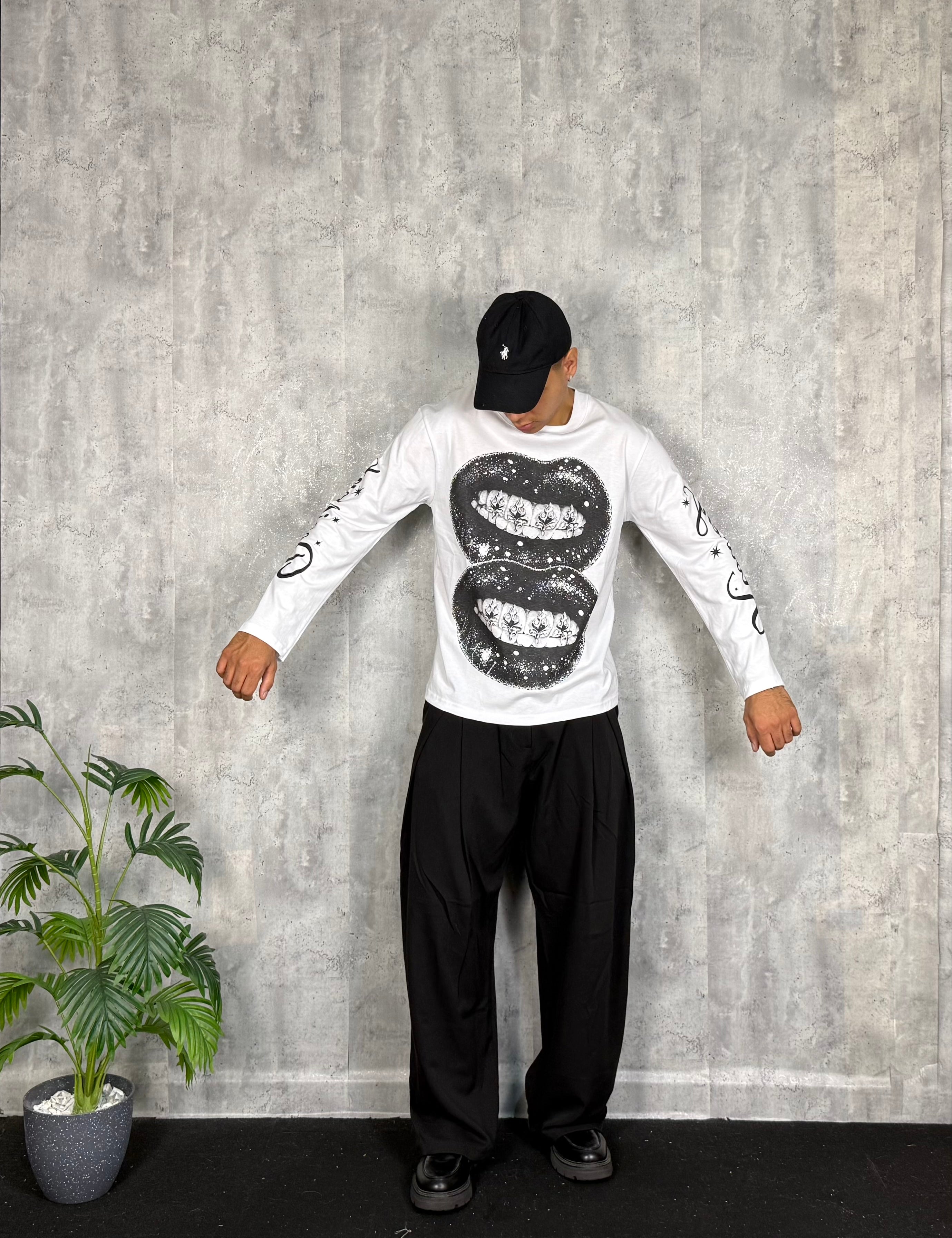 Longsleeve Two Lips White