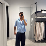 Camicia Crop Lumber Blue