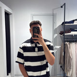 Polo Over Crop Black