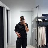 Polo Crop Linen Black