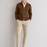 Cardigan Zip Brown