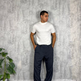 Pantalone Business Gessato Blue