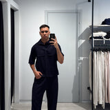 Polo Crop Linen Blue