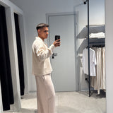 Pantalone Relaxed Linen Beige