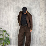 Montone Cropped Zip Brown