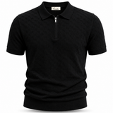 Polo Filo Zip Positano Black