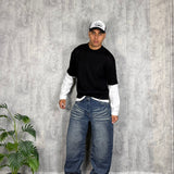Pullover Double Black/White
