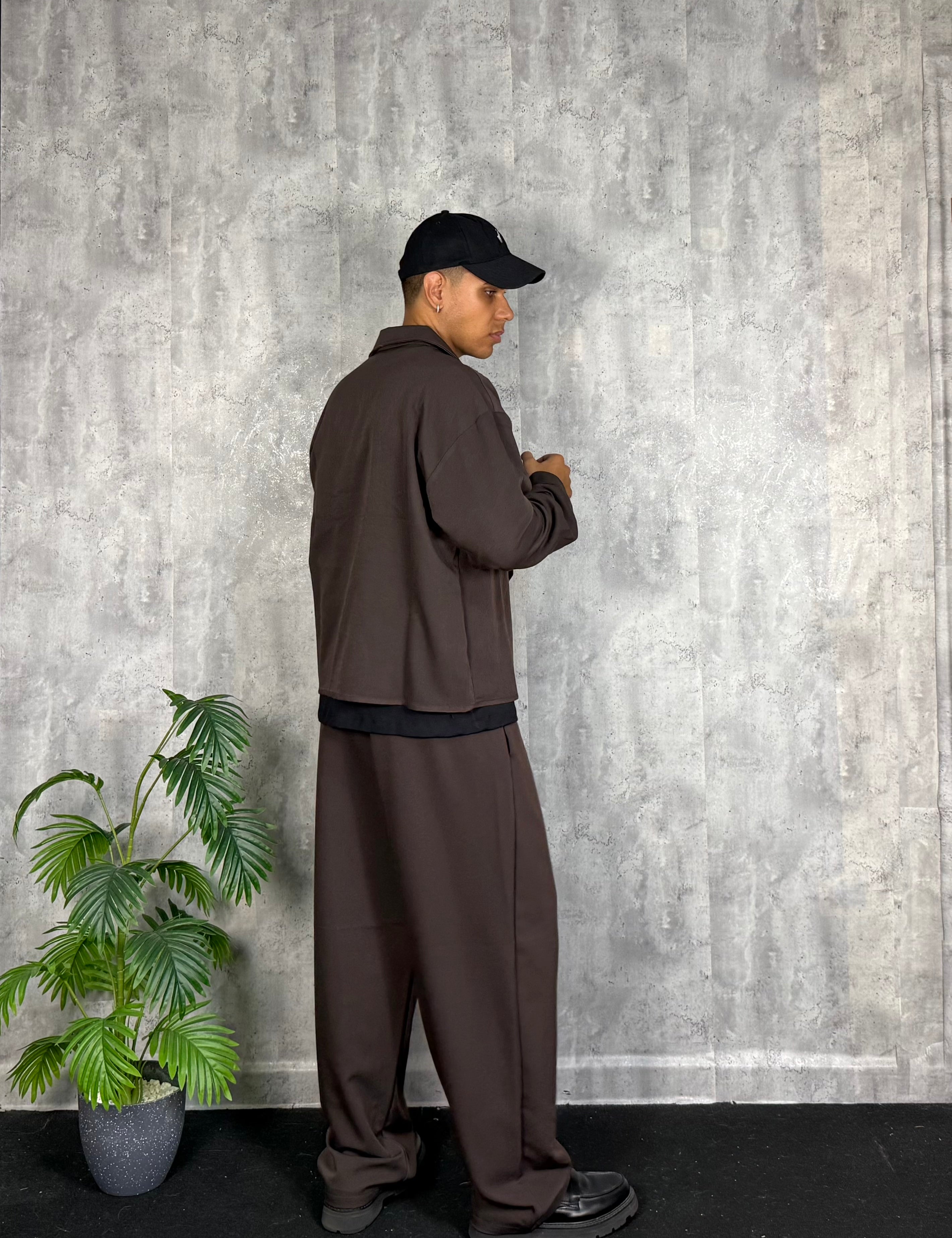 Pantalone Wide Leg Brown