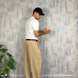 Pantalone Business Gessato Beige