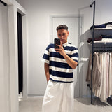Polo Over Crop Blue