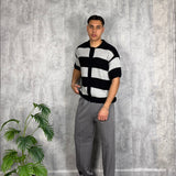 Cardigan Stripes Black