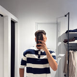 Polo Over Crop Blue