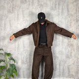 Montone Cropped Zip Brown
