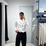 Camicia Lino Coreana White