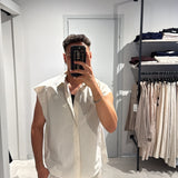 Camicia Smanicata Beige