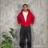 Hoodie Zip Shine Red
