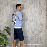 Jeans Ballon Flames Blu