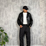 Pantalone Business Gessato Black