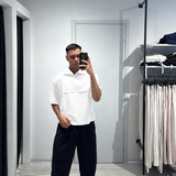 Polo Crop Linen White