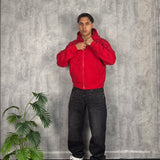 Hoodie Zip Shine Red