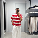 Polo Over Crop Red