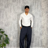Pantalone Business Gessato Blue
