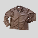 Coordinato Zip Pelle Marrone
