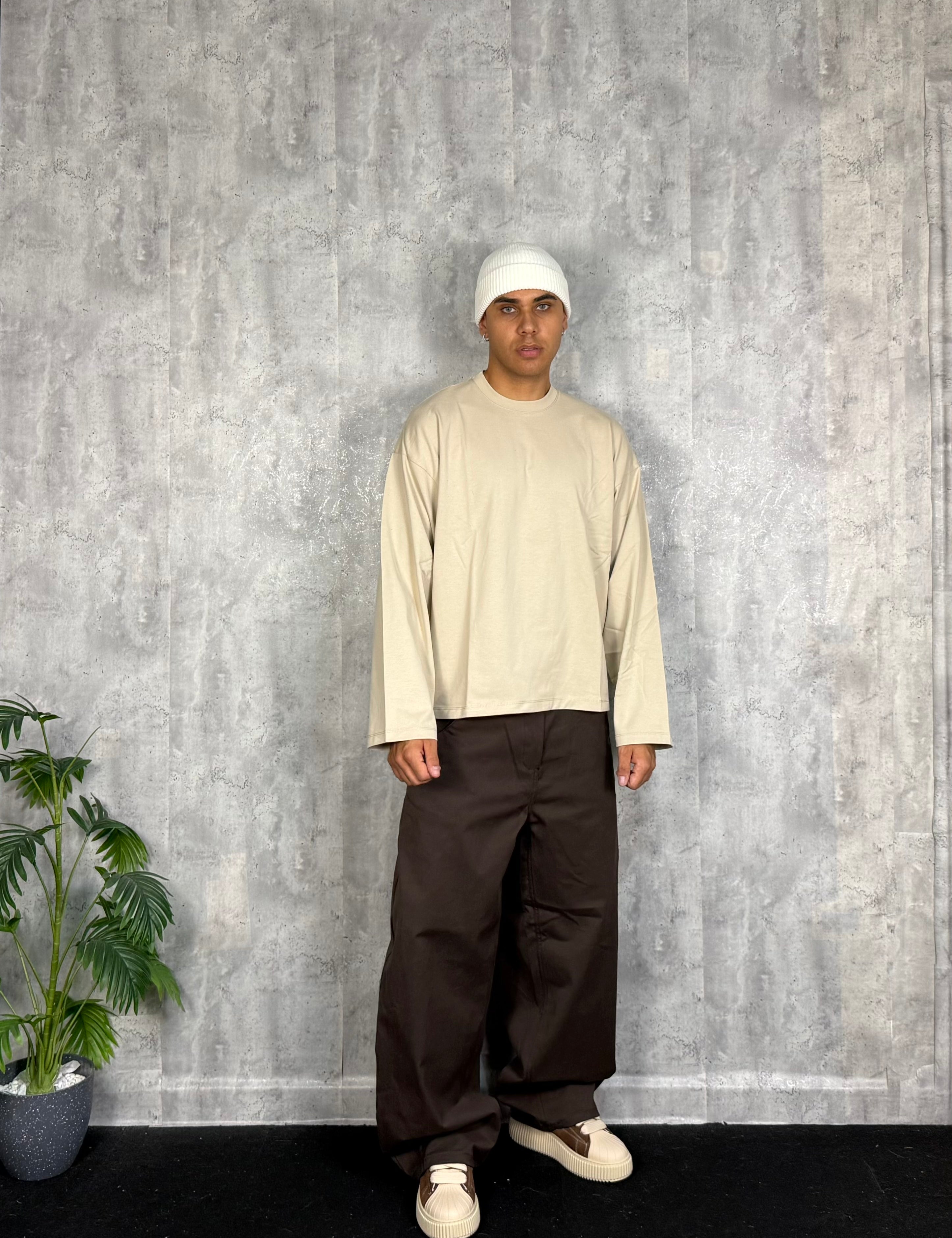 Longsleeve Maxi Crop Beige