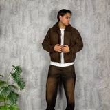 Montone Cropped Brown