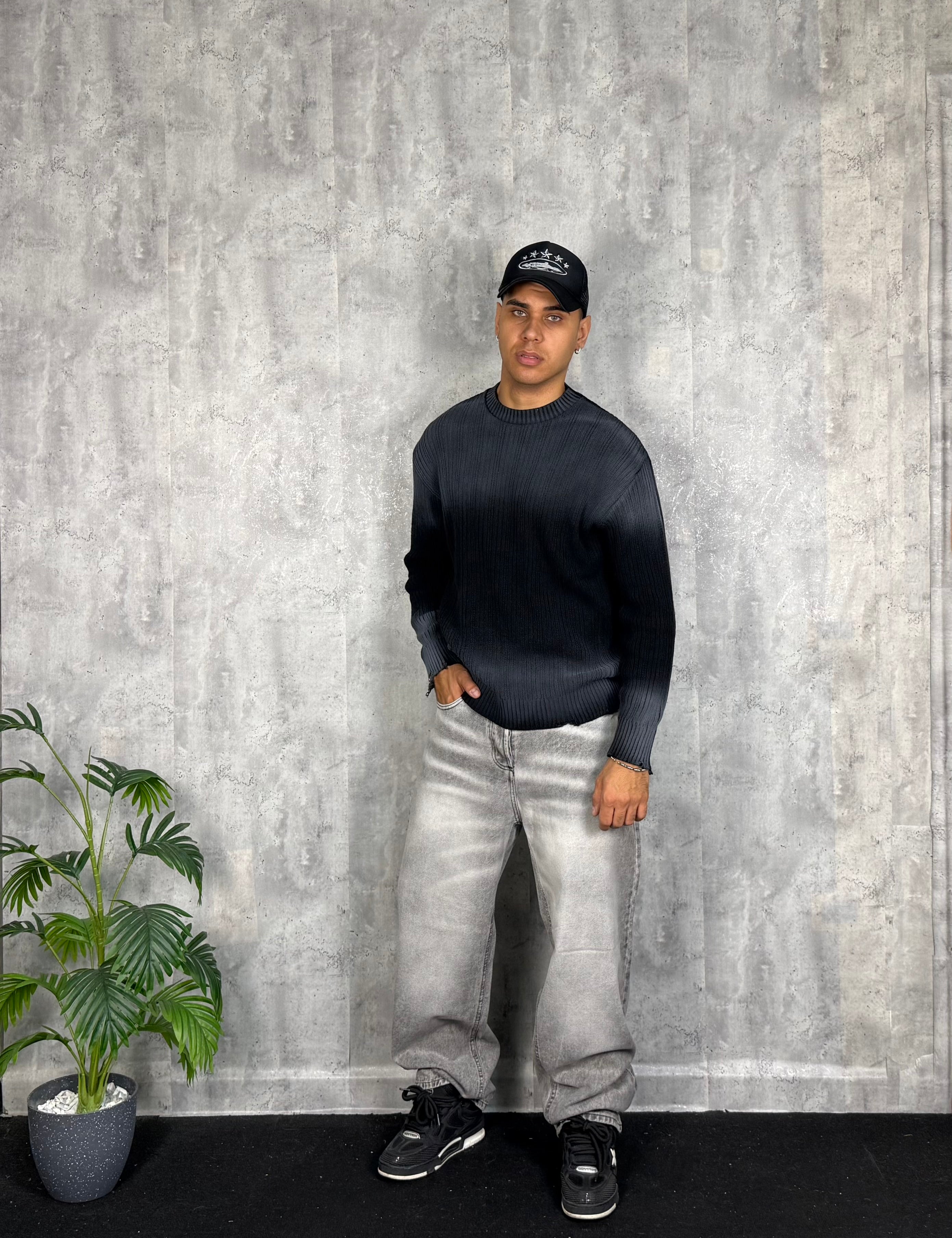 Pullover Filo Paint Black