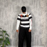 Polo Double Rigles Black